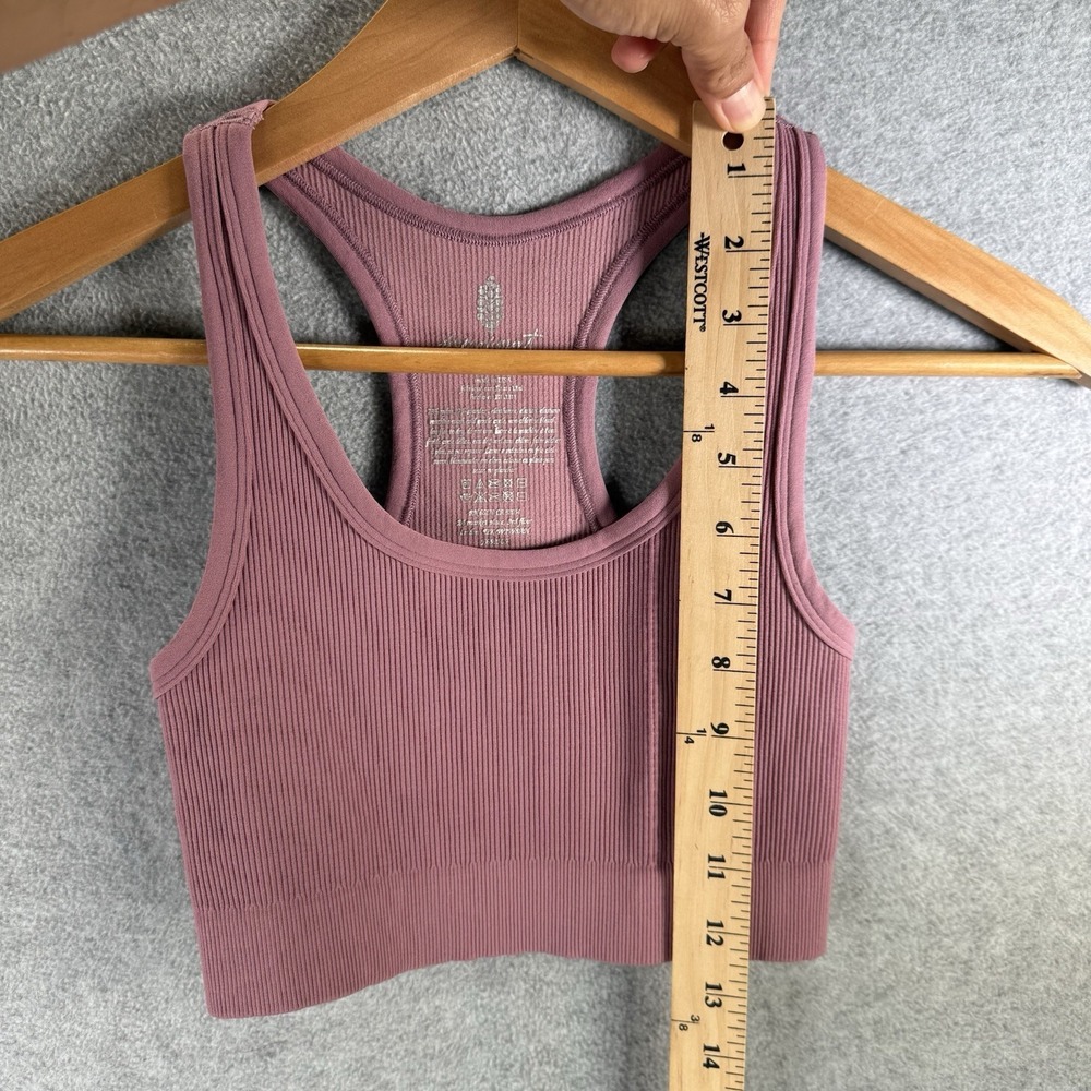 Free People Movement Cropped Tank Sports Bra Mauve Pink Size XS/S Racerback Crop - Picture 4 of 7